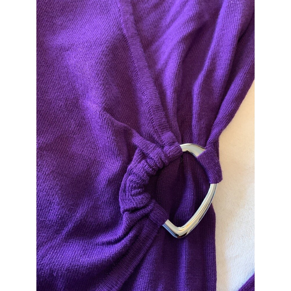 Charter Club l/s lightweight sweater XS-purple - Picture 2 of 4